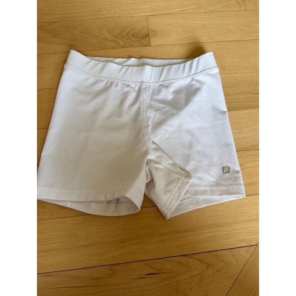 Fila Tops - Fila White Biker Shorts